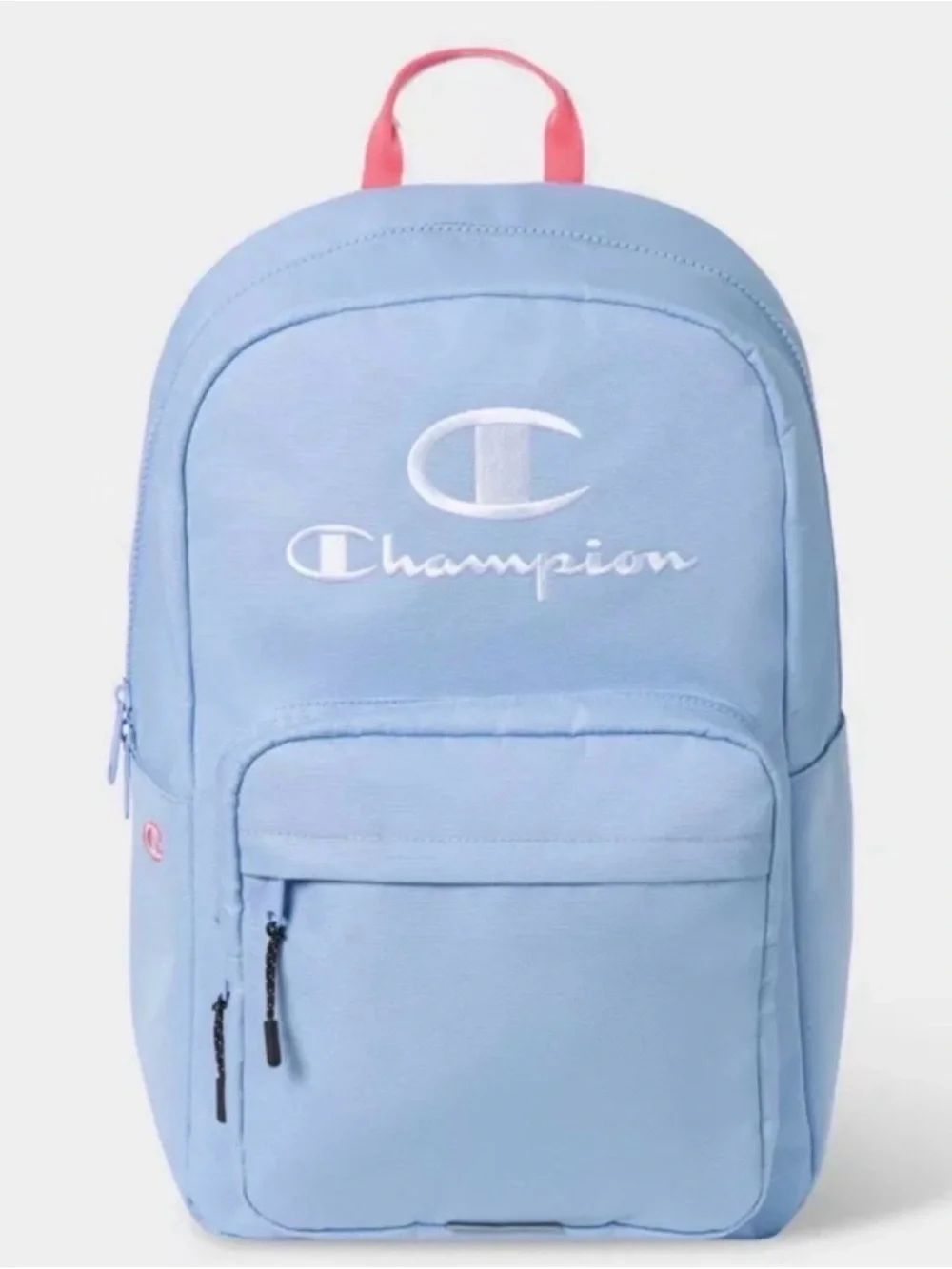 Champion Estate Kids Backpack in Blue with Pink Handle Holds up to 17” Laptop